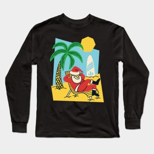 Sandy Claus: Santa's Gone Coastal! Long Sleeve T-Shirt